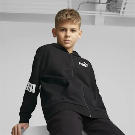 PUMA Power Full-Zip Boys' Hoodie | PUMA Black | PUMA Kids | PUMA 