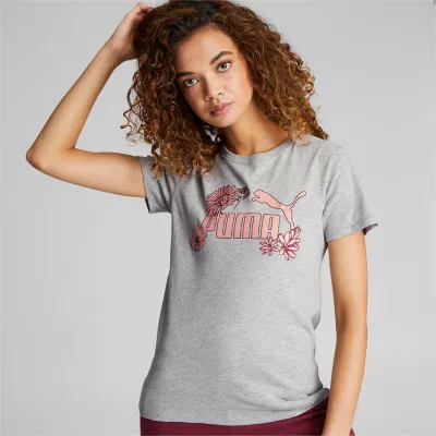 PUMA Womens Crew Neck Short Sleeve T-Shirt