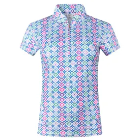 Pure Golf Rise Ladies Golf Polo Shirt Geoflower