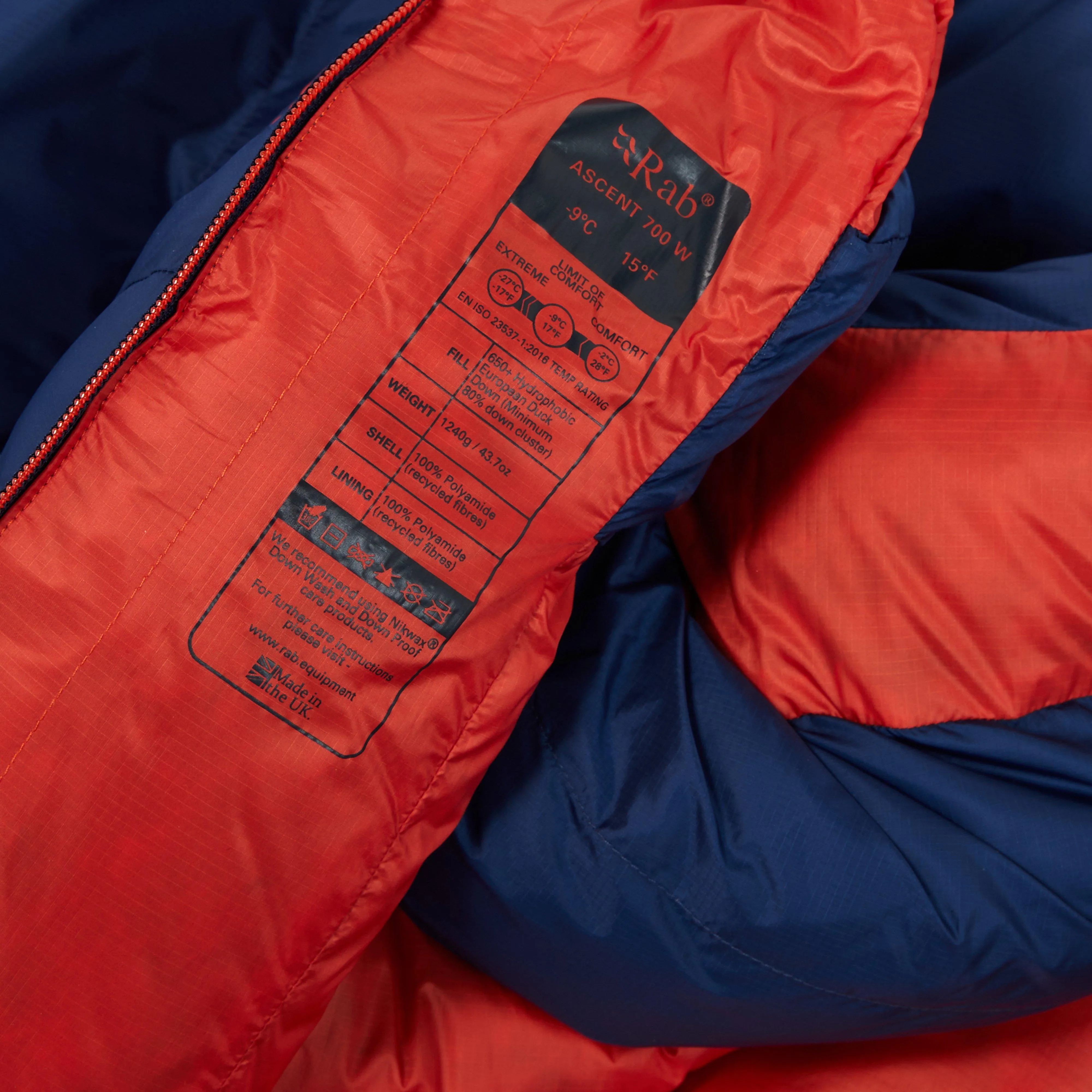 Rab Ascent 700 Women's Down Sleeping Bag (Left Zip) | Ultimate Outdoors