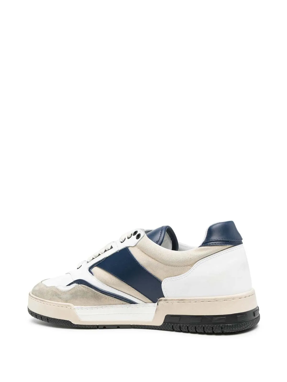 Racing Sneakers - Navy/Tan/White