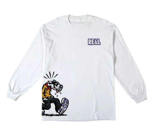 Real Skateboards Longsleeve Shirt Comix White