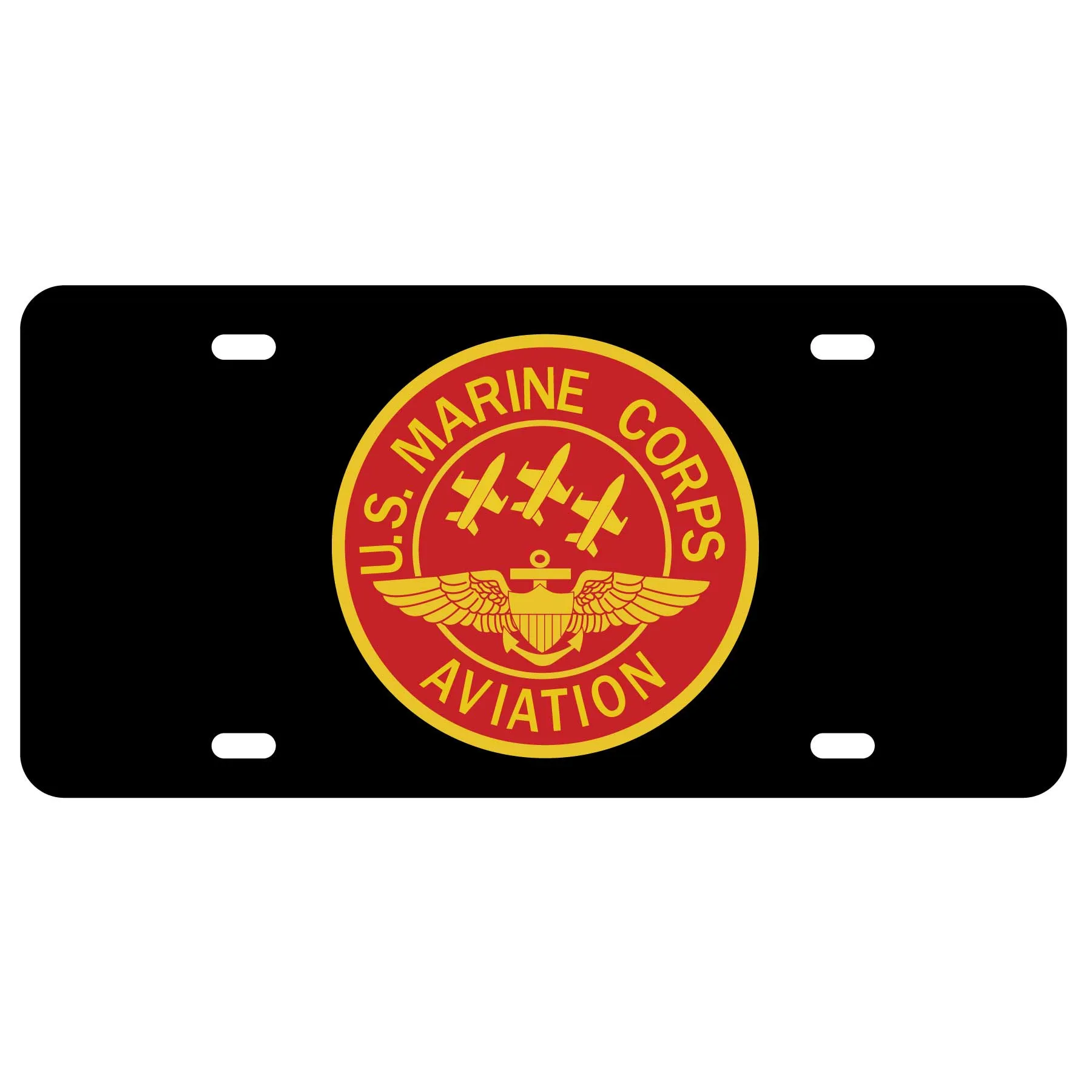 Red Marine Corps Aviation License Plate