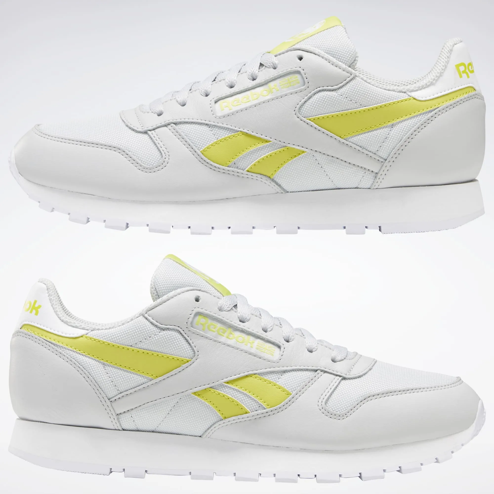 Reebok Leather Classic White Yellow