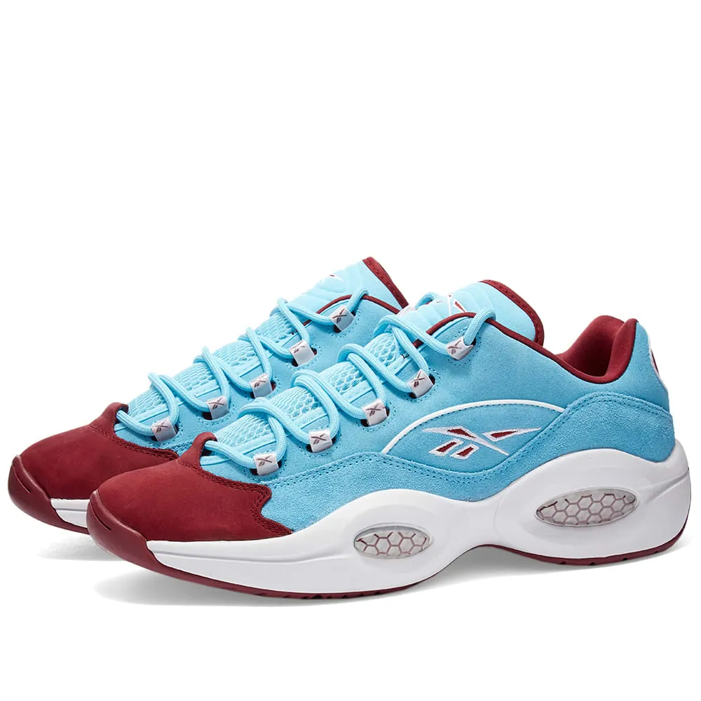 Reebok Question LowDigital Blue, Burgundy & White