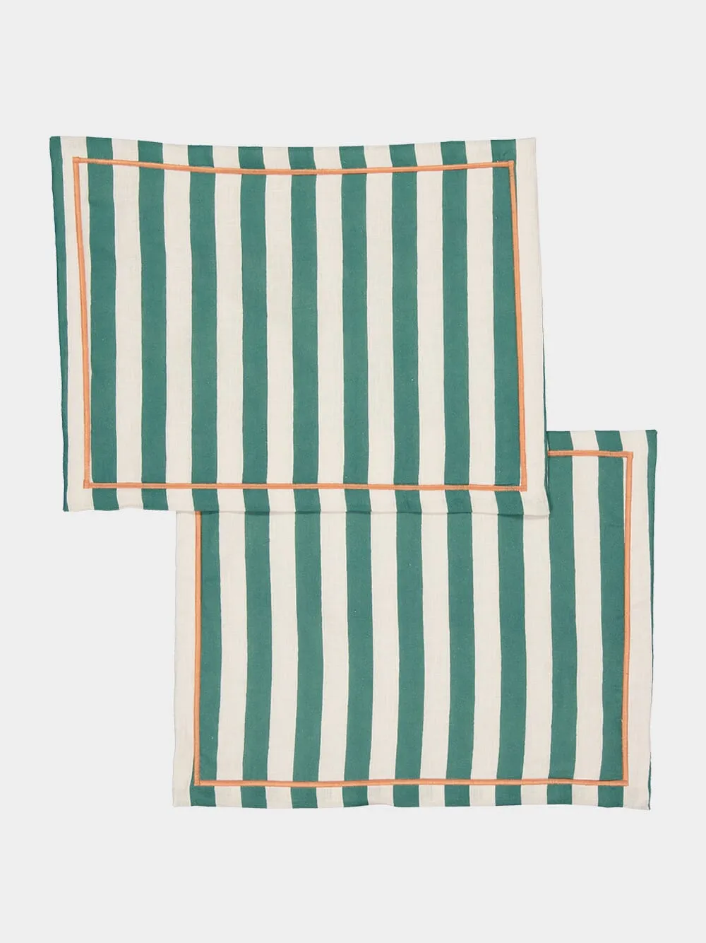 Riviera Green Linen Placemats Set of 2