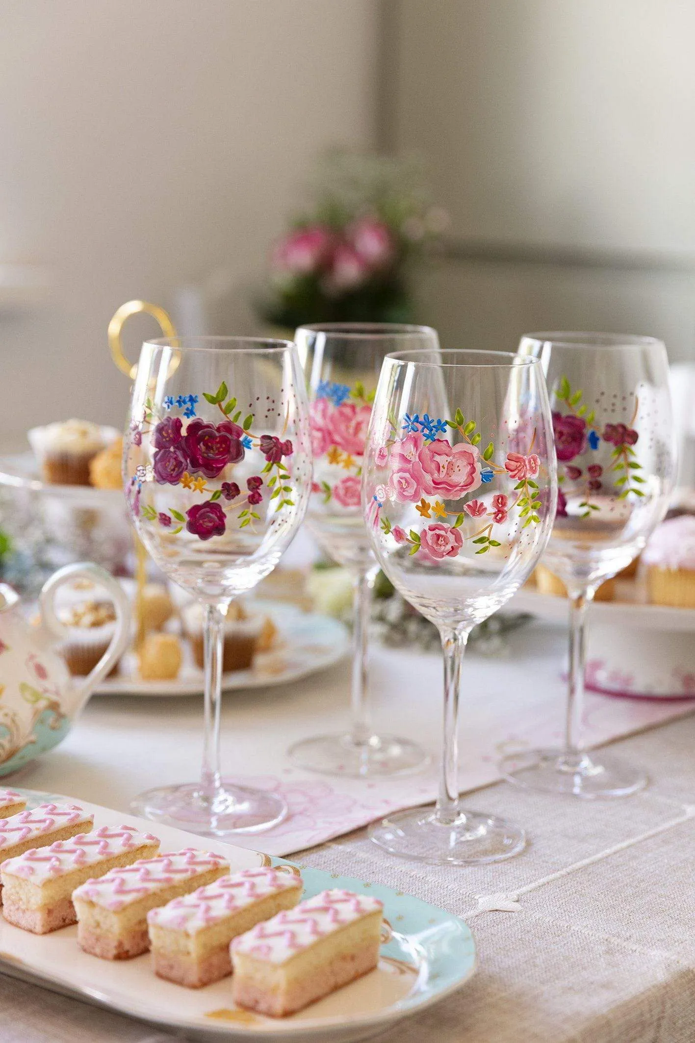 Rosa Belle Wine Glass Set of 4