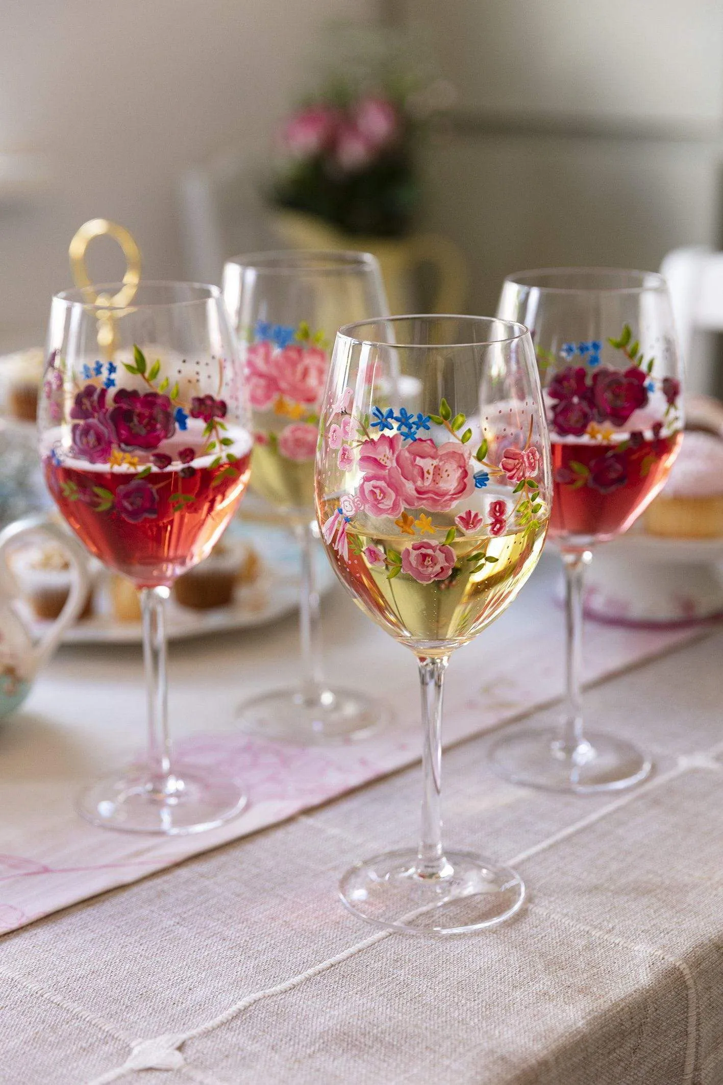 Rosa Belle Wine Glass Set of 4