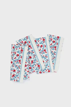 Ruby Vines Printed Napkins Set of 4