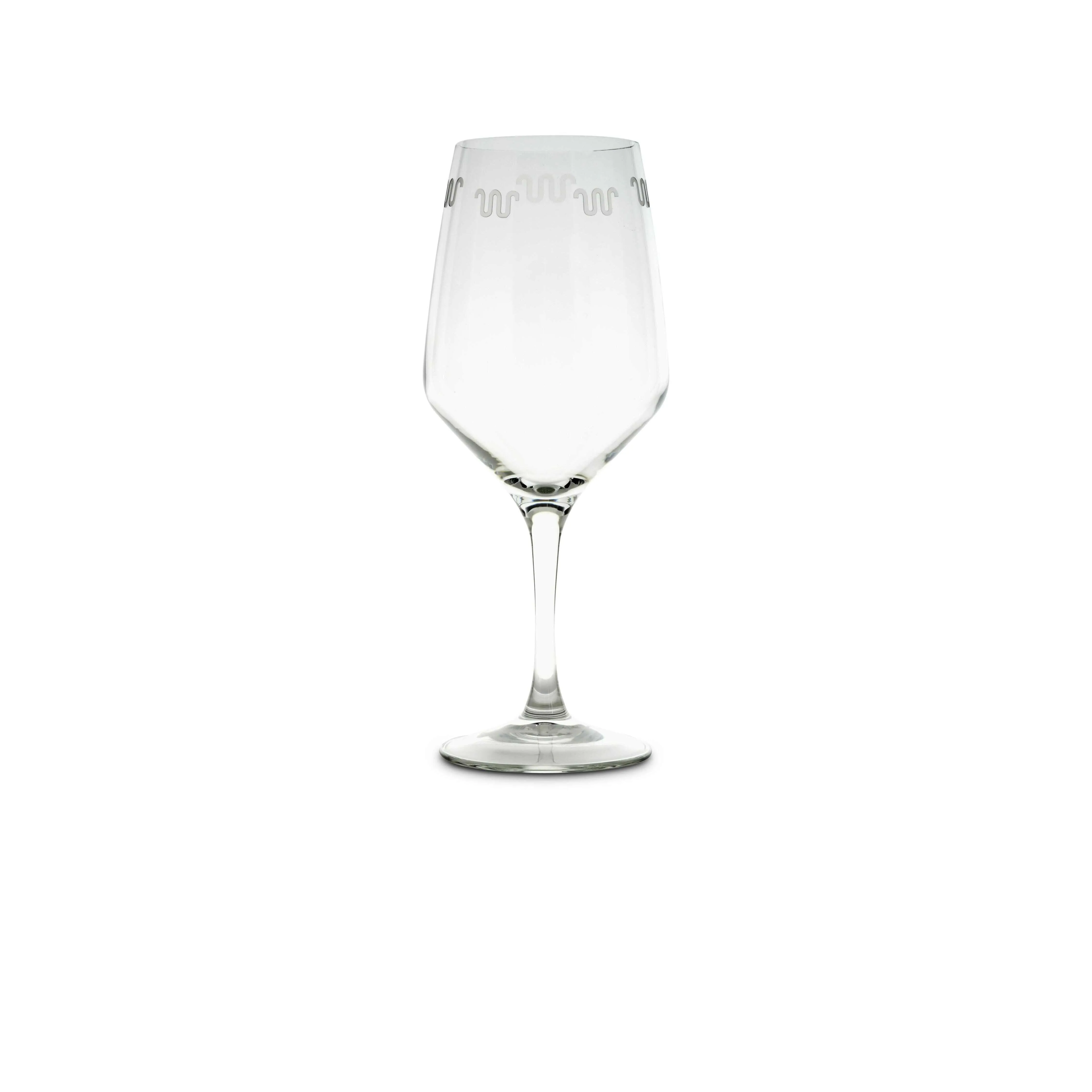 Running W Etched All Purpose Wine Glass