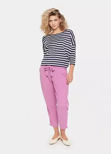 Saint Tropez Mika Striped Three-Quarter Sleeve Pullover | Grattan