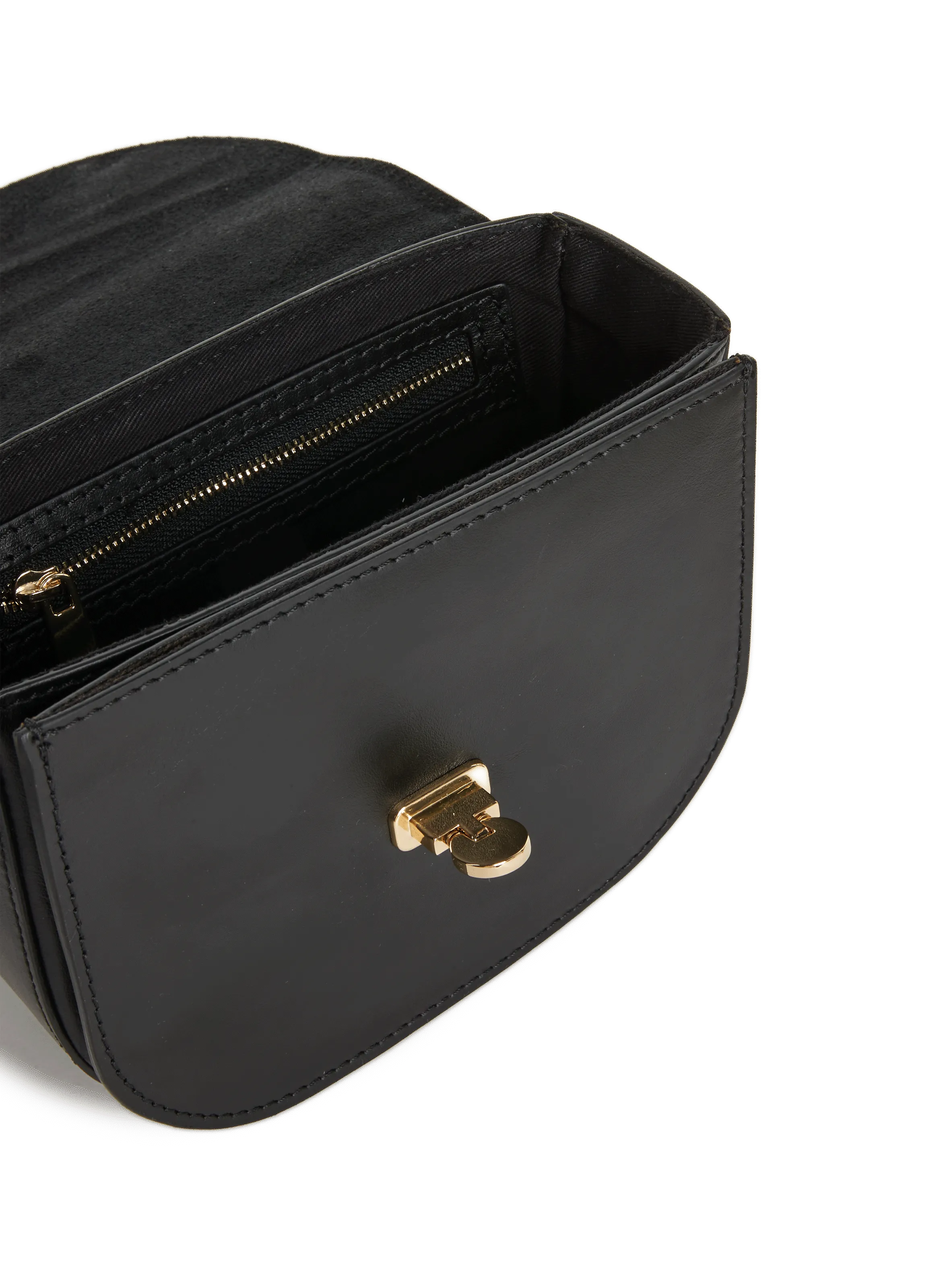 Saison 1865  Leather shoulder bag  - Black