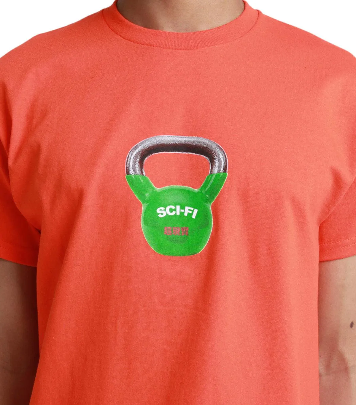 Sci-Fi Fantasy Kettle Bell Tee Orange