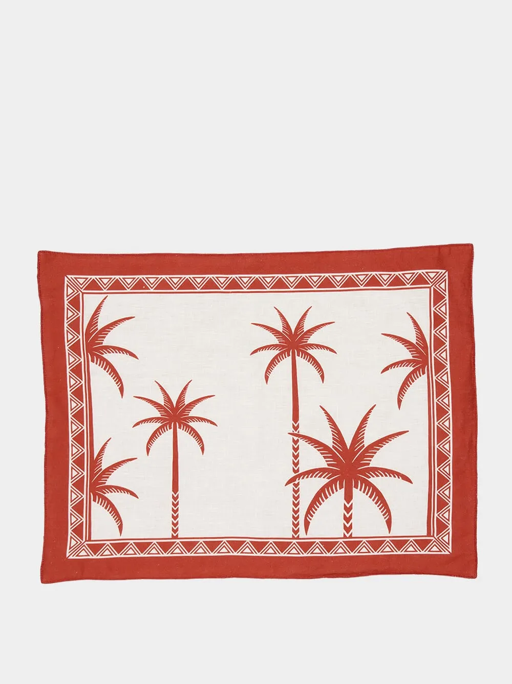 Set of 2 Palm Tree Italian Linen Placemats