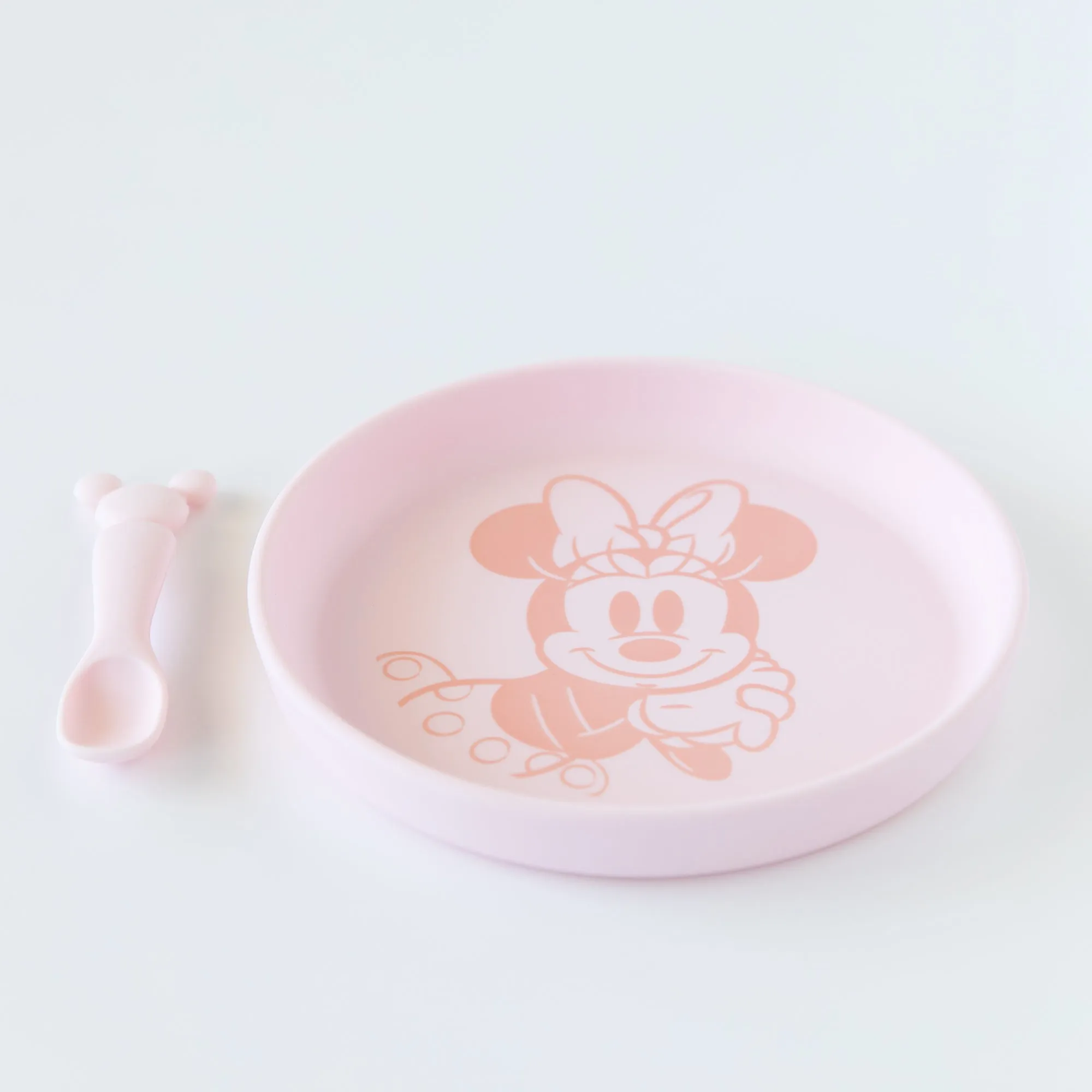 Silicone Plate + Spoon Set: Disney Minnie Mouse