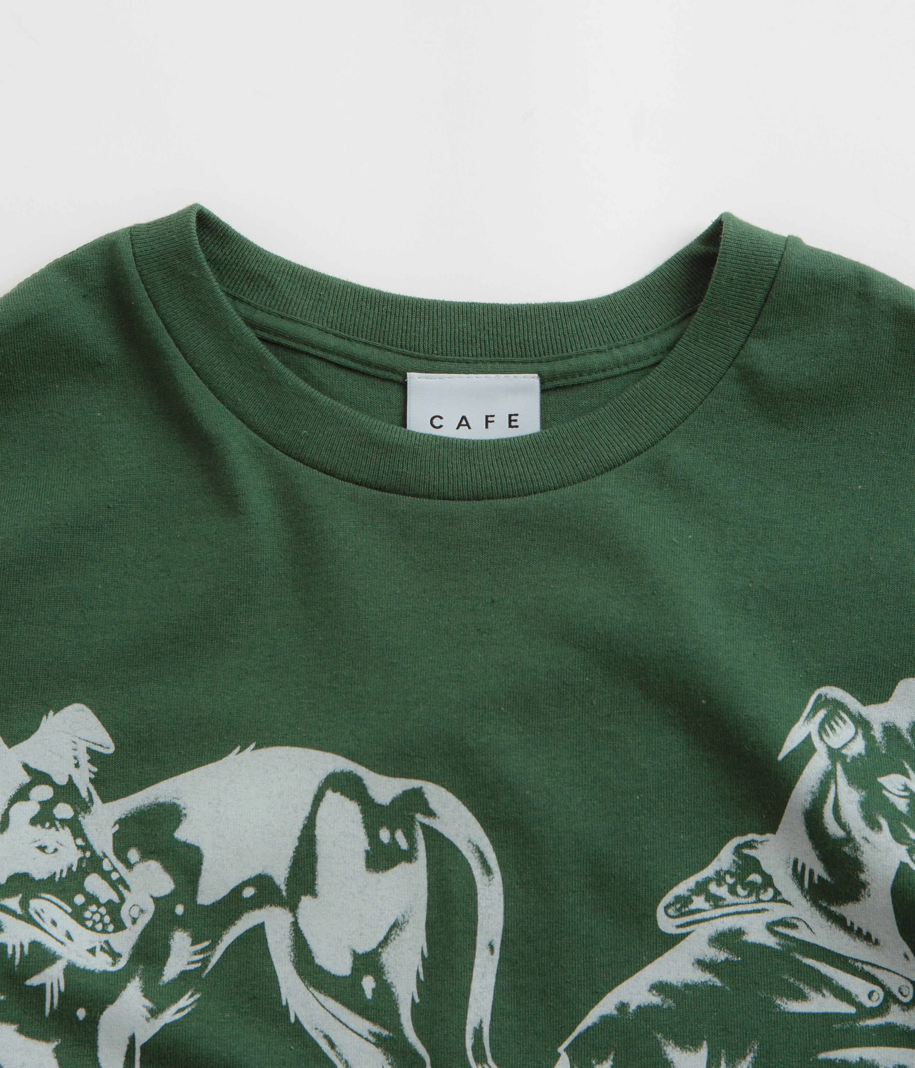 Skateboard Cafe Pooch T-Shirt - Forest Green