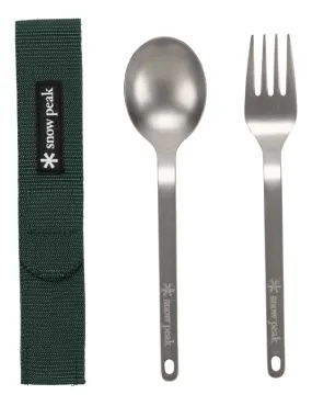 Snow Peak Titanium Fork And Spoon Set