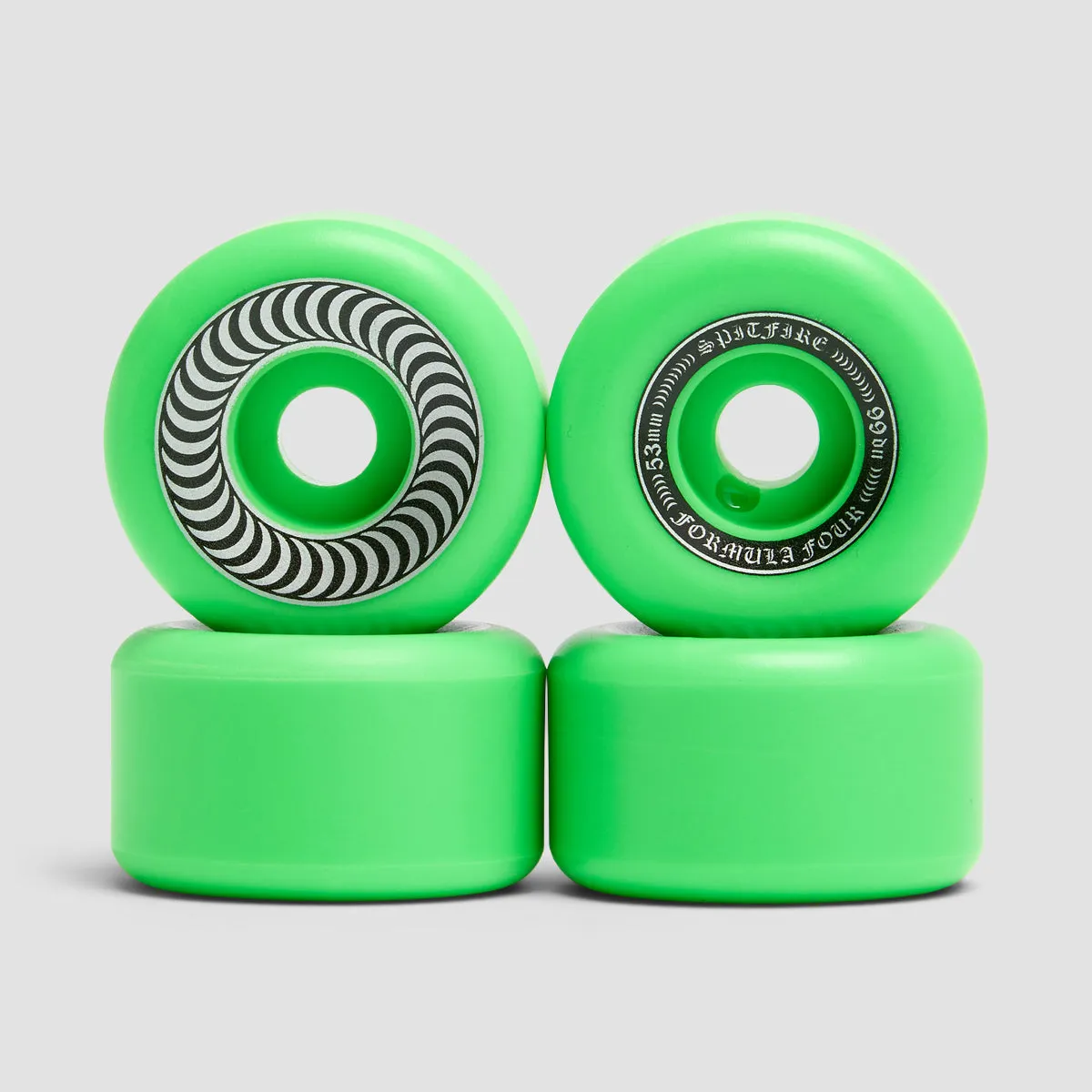 Spitfire Formula Four OG Classics 99DU Skateboard Wheels Green 53mm