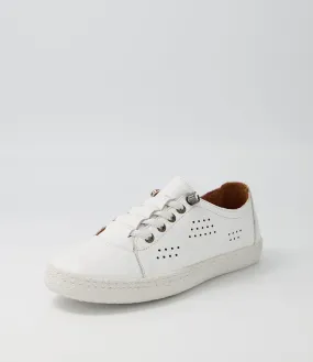 SUPERSOFT Hessy White Leather Sneakers