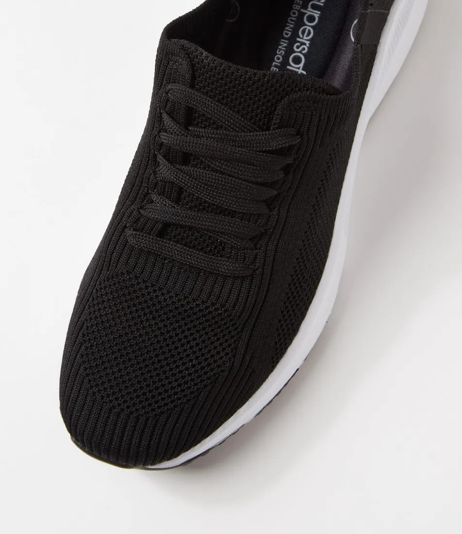 SUPERSOFT Juncil Black Knit Sneakers