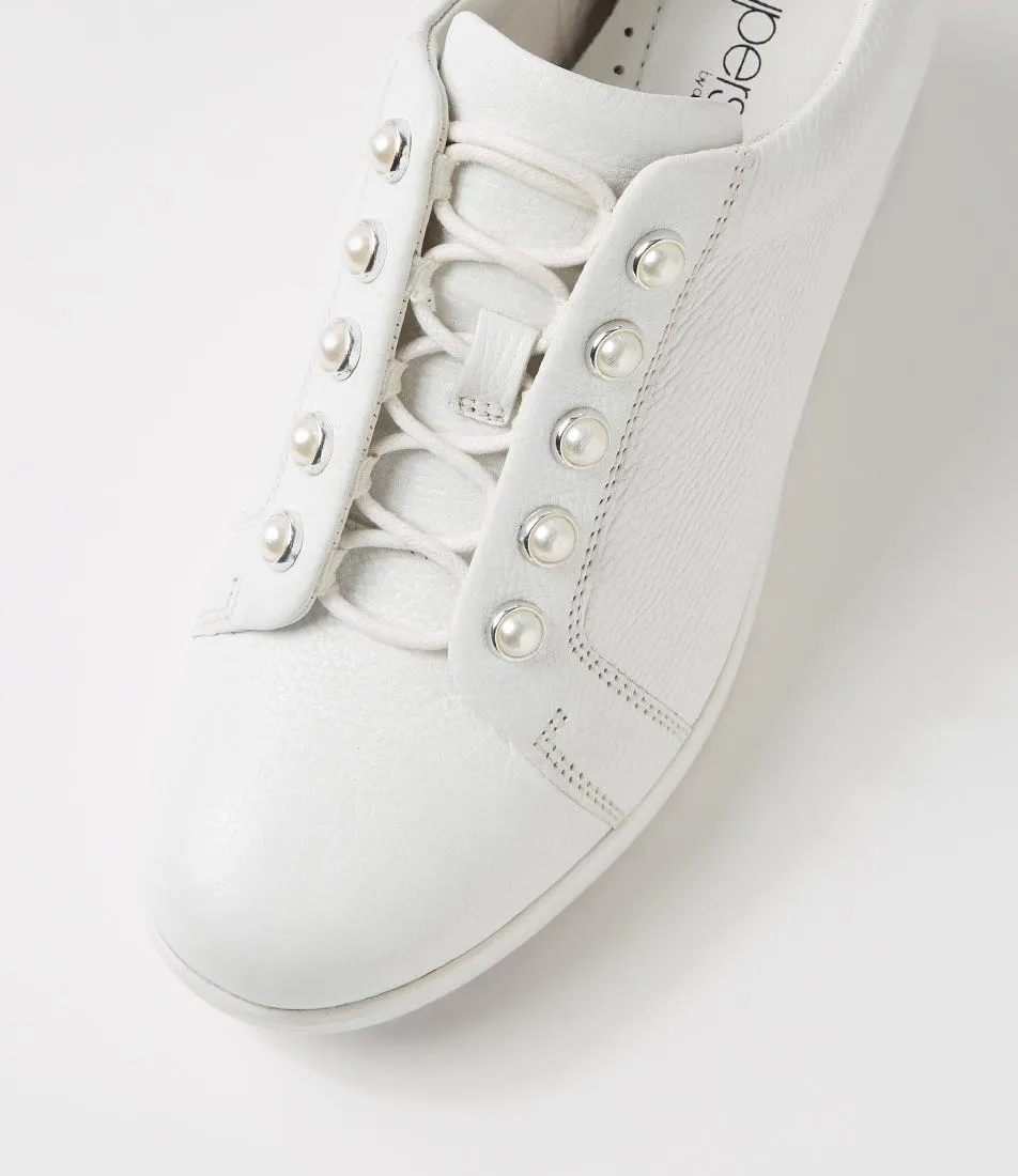 SUPERSOFT Riri White Leather Sneakers