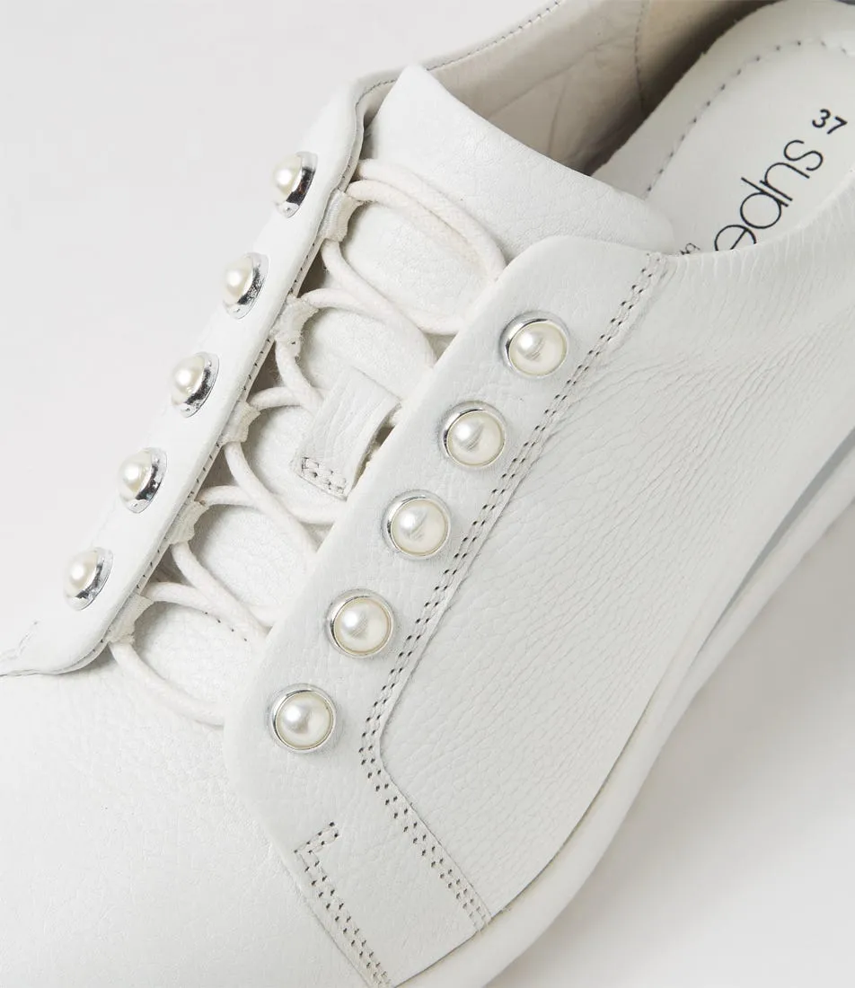 SUPERSOFT Riri White Leather Sneakers