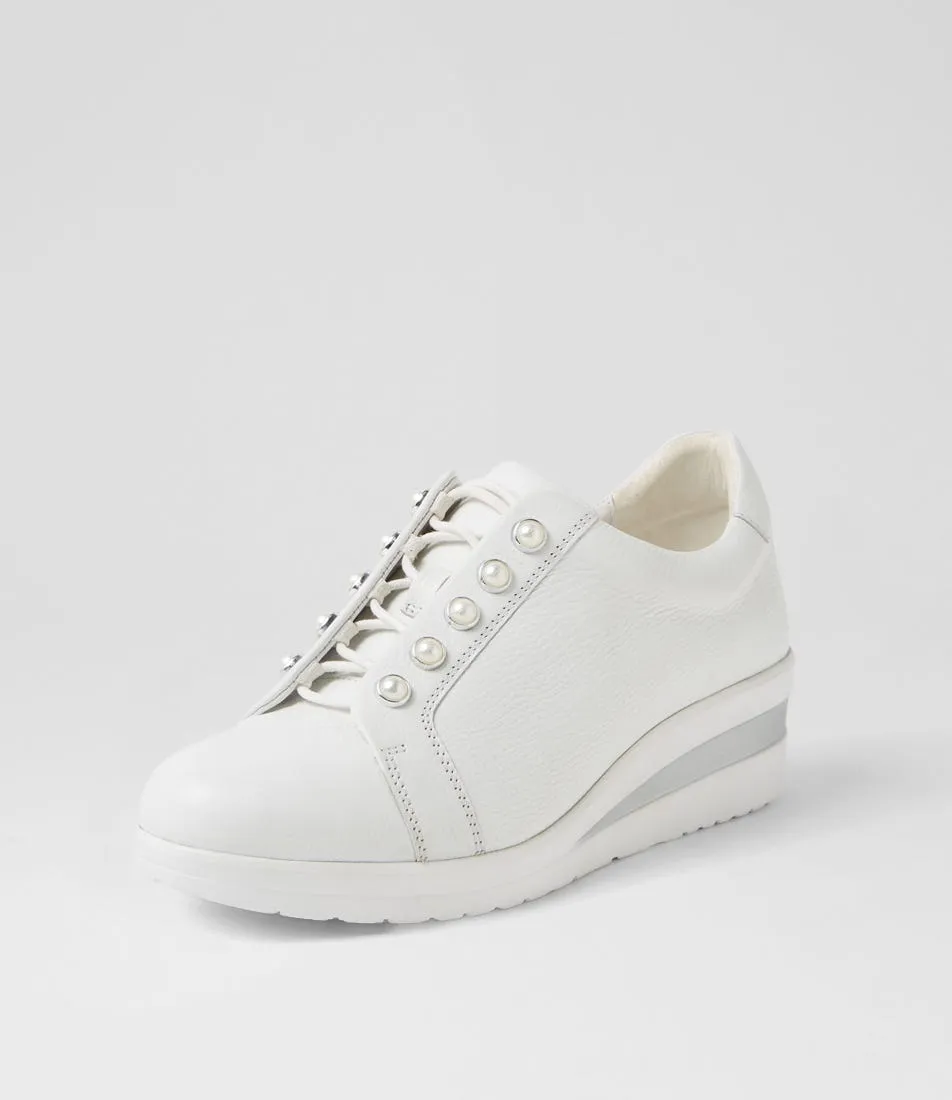 SUPERSOFT Riri White Leather Sneakers