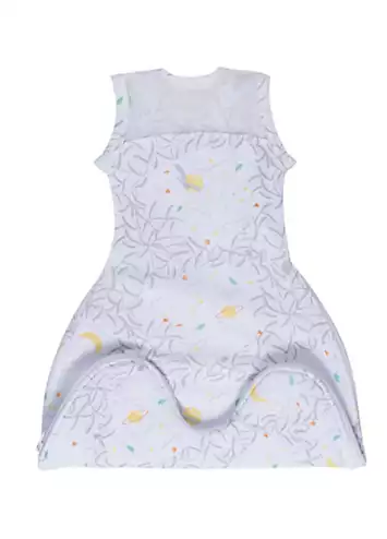 Swaddle to Sleep Baby Sleeping Bag 2.5 Tog 0 - 4 Months - Stargazer White by Purflo | Kaleidoscope