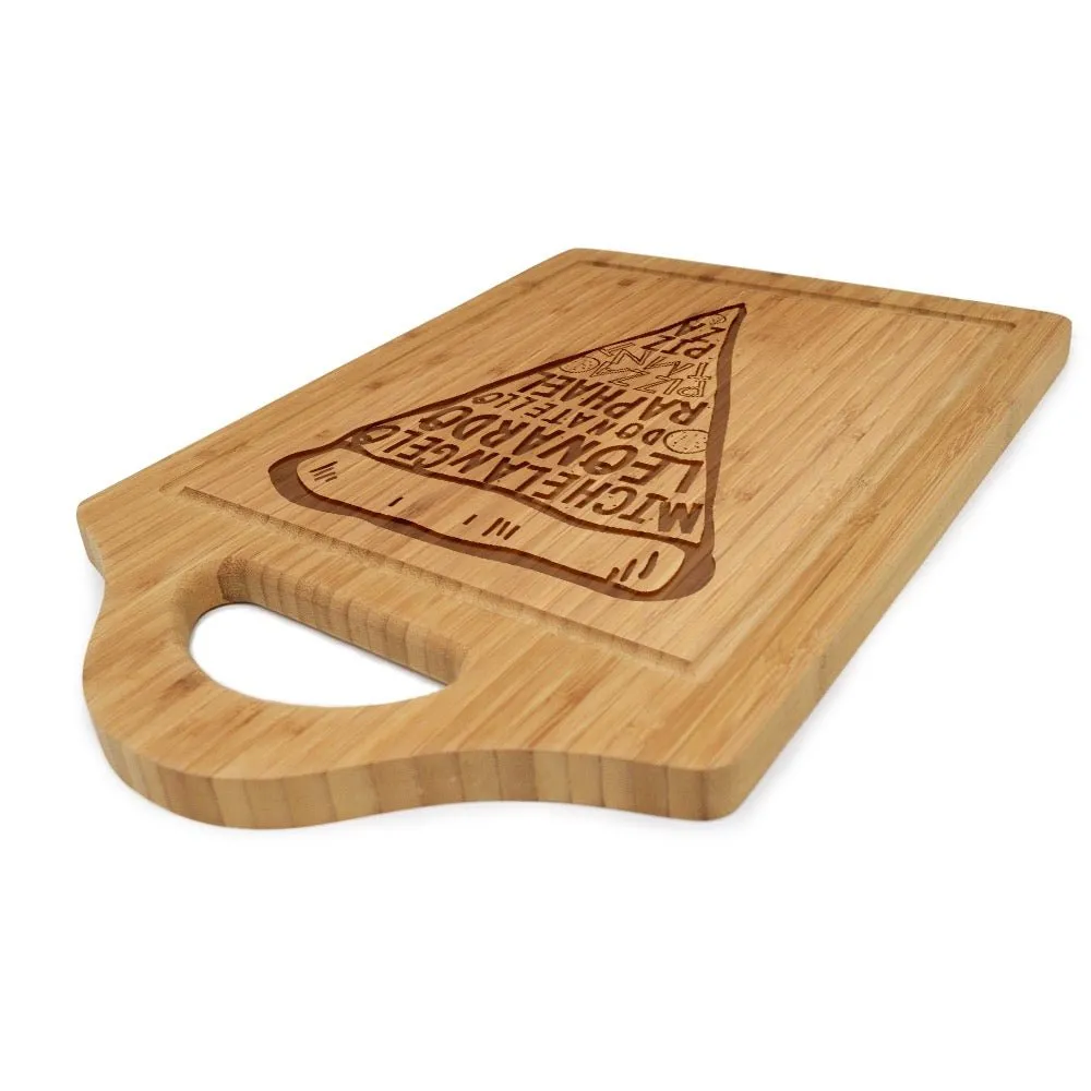 Teenage Mutant Ninja Turtles Pizza Laser Engraved Cutting Board