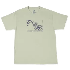 THEORIES SKATEBOARDS ARTIFICAL INTELLIGENCE TEE SAGE