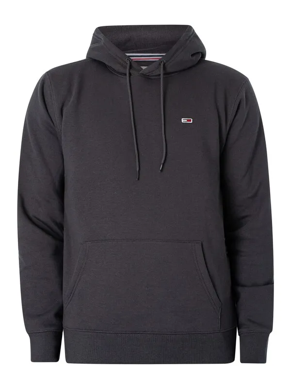 Tommy Jeans Regular Fleece Pullover Hoodie - New Charcoal