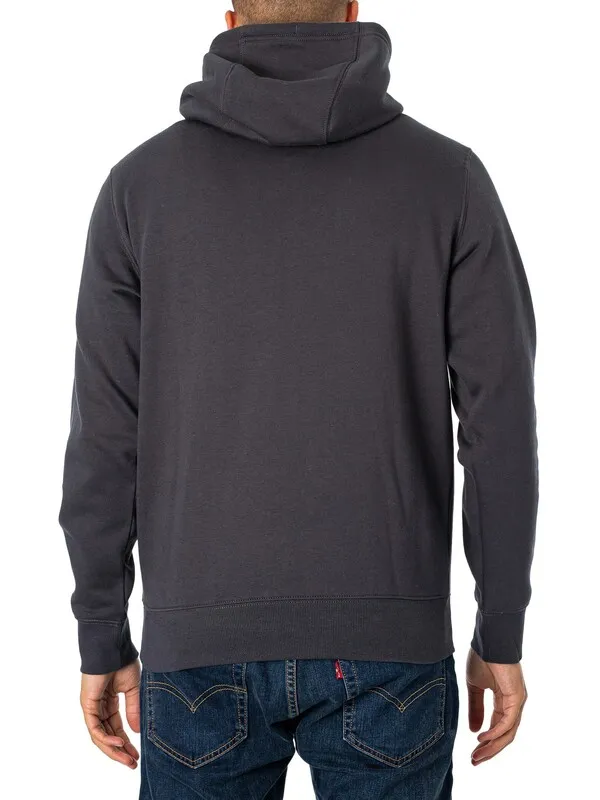 Tommy Jeans Regular Fleece Pullover Hoodie - New Charcoal