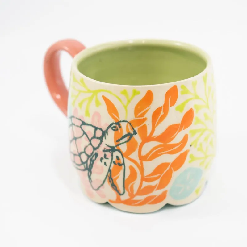 Turtle Scalloped Mug