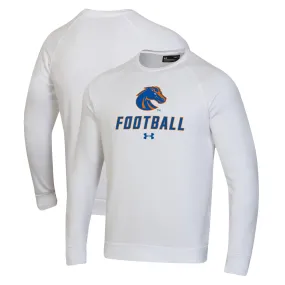 Under Armour  Boise State Broncos White Football Rival Fleece Raglan Pullover Sweatshirt