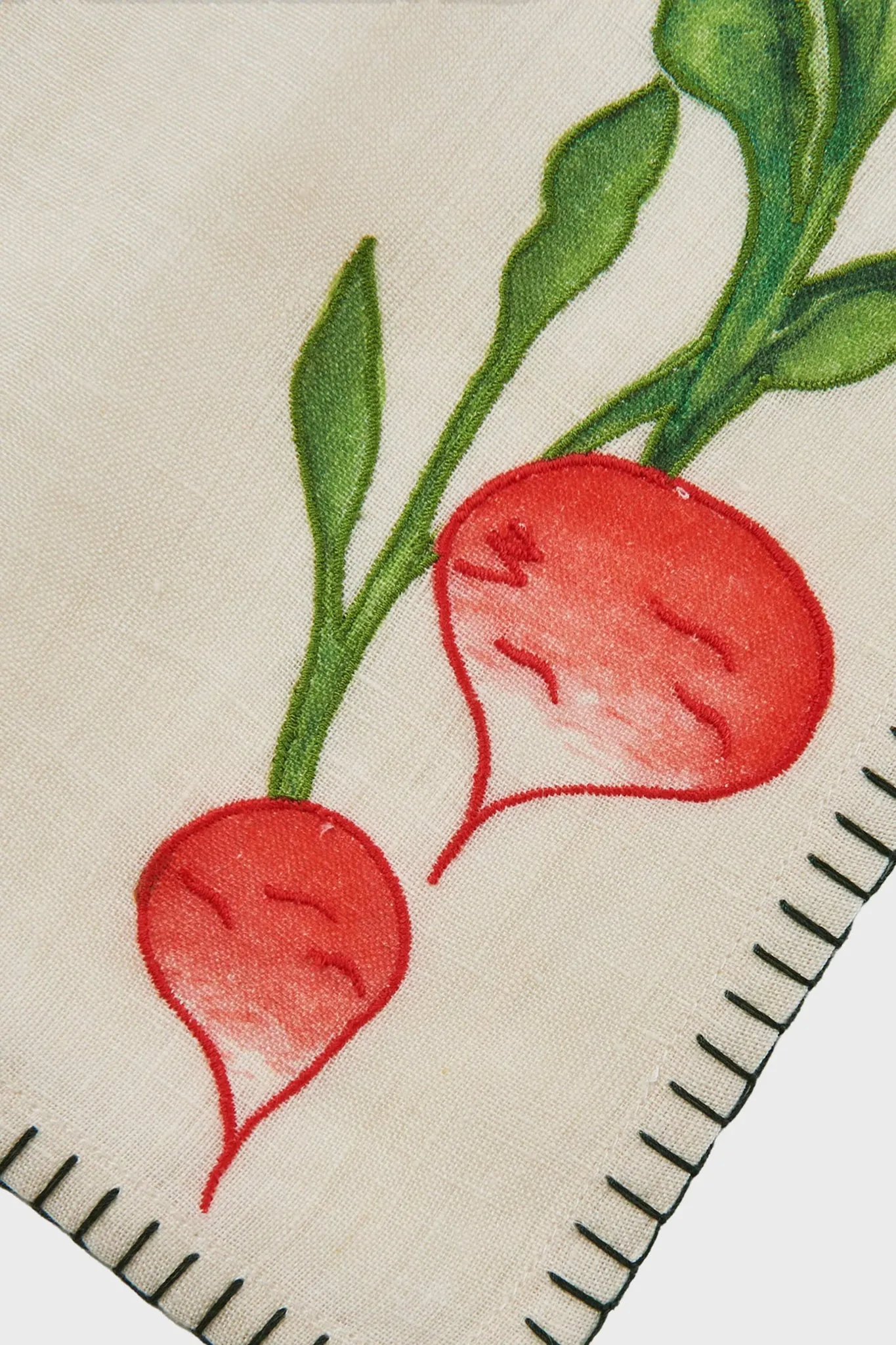 Vegetables Linen Embroidered Napkins