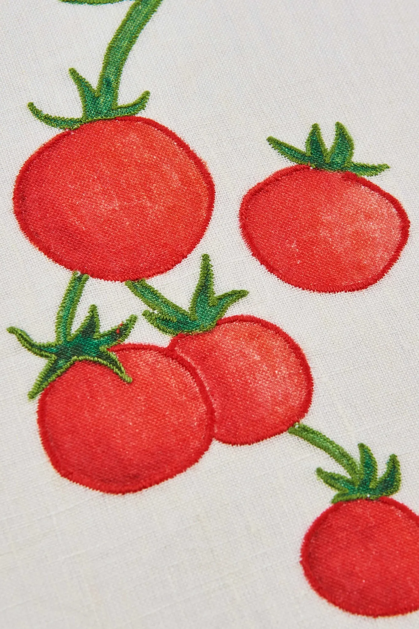 Vegetables Linen Embroidered Napkins