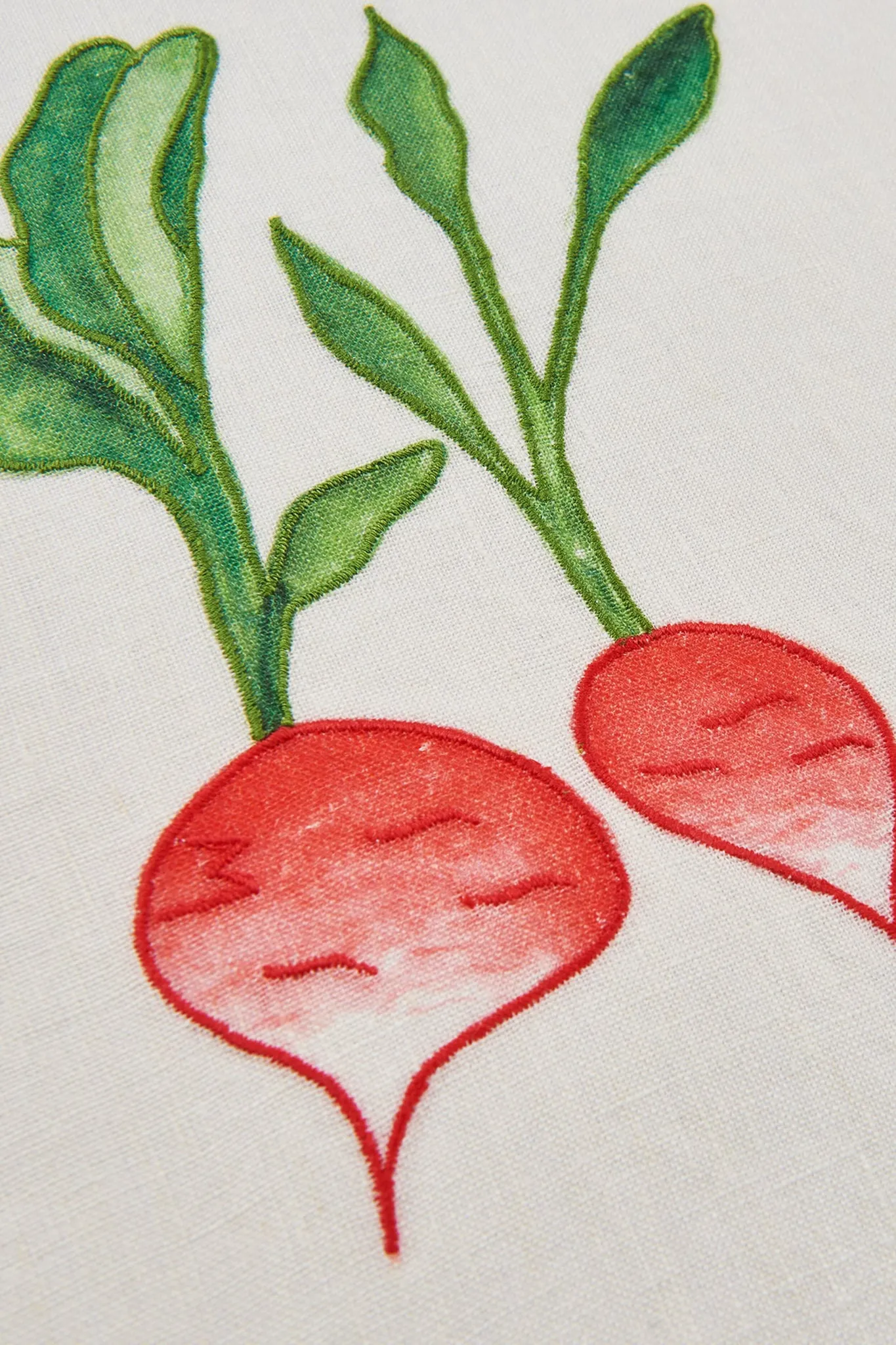 Vegetables Linen Embroidered Napkins