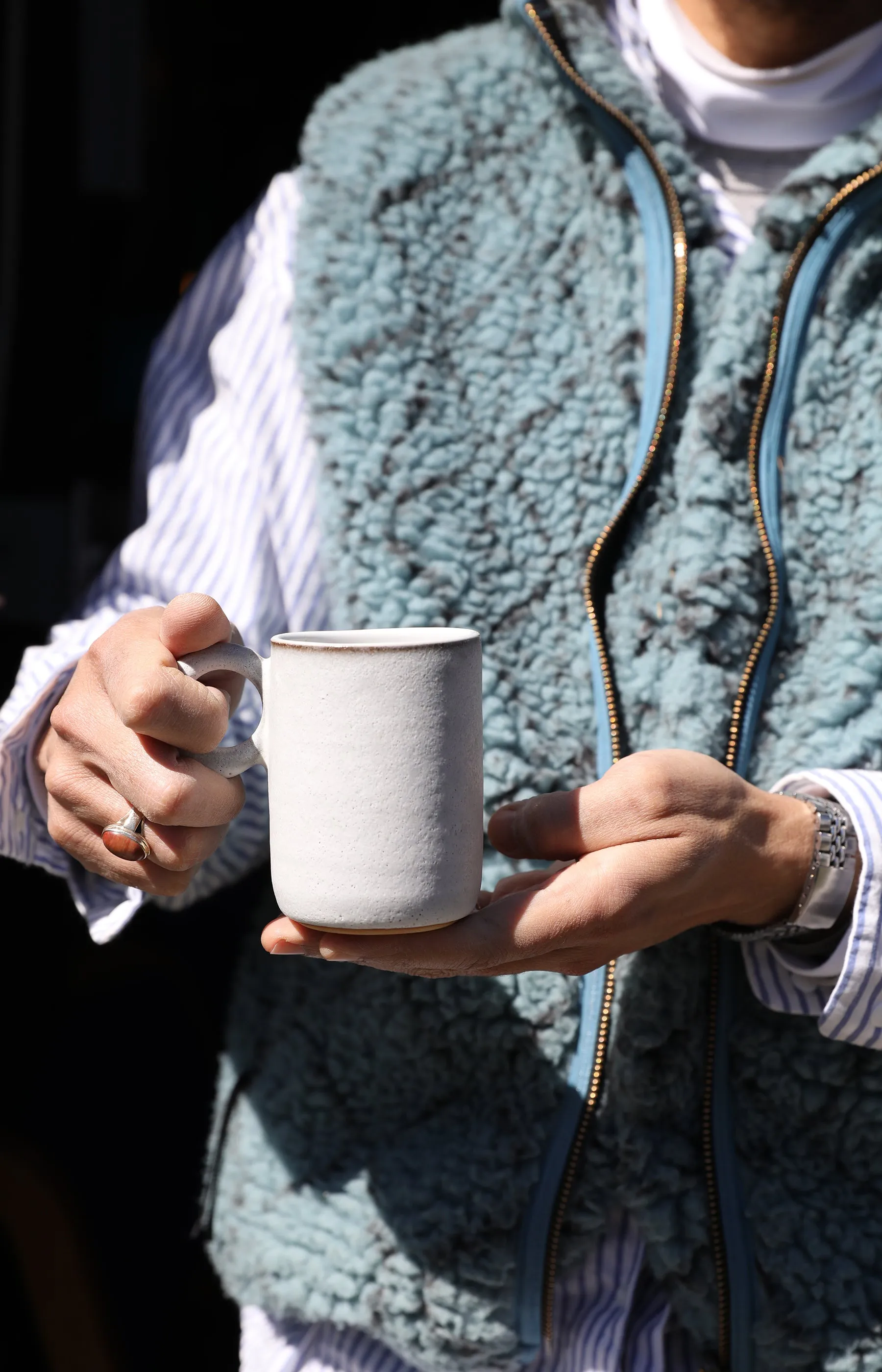 White Grey Mug