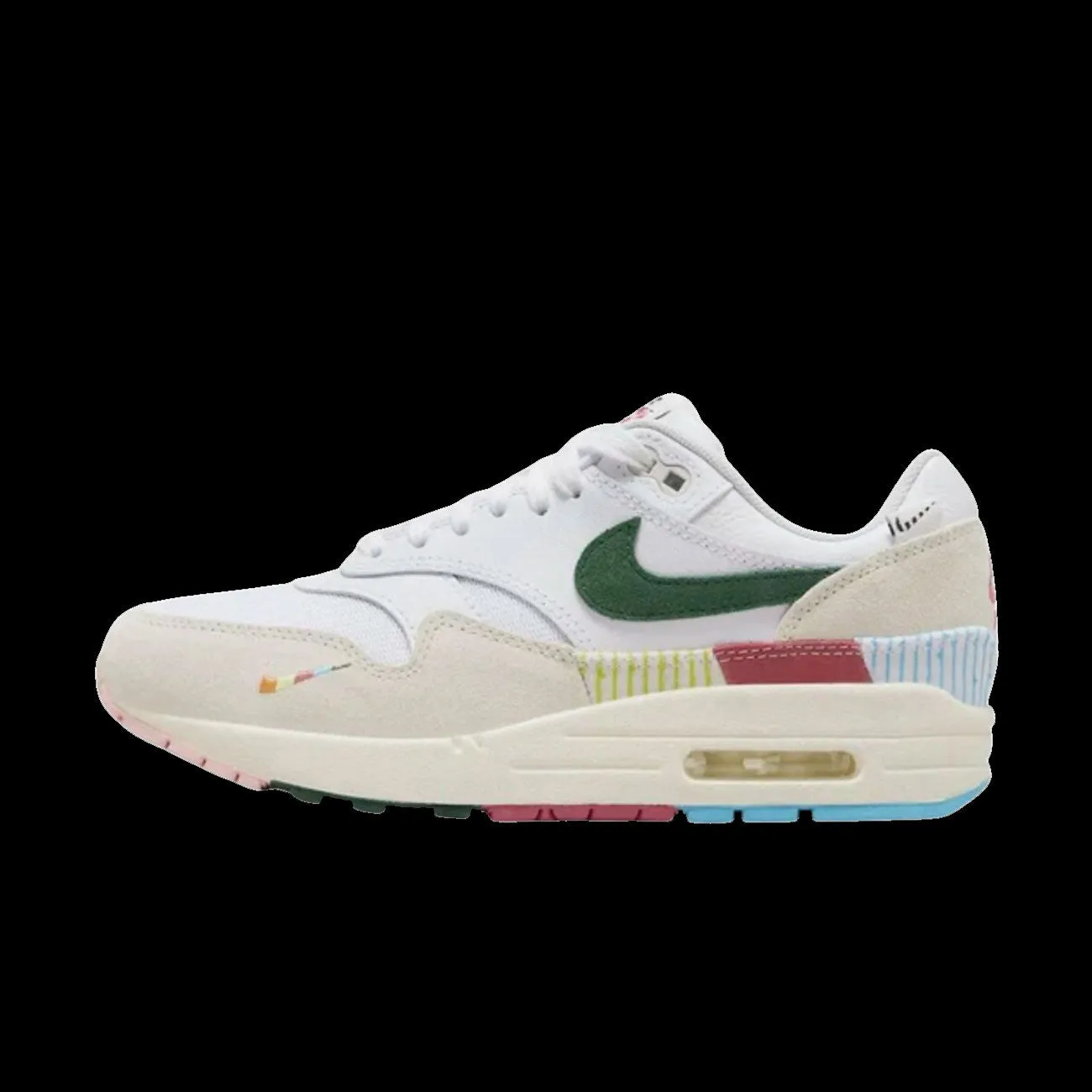 WMNS Nike Air Max 1 (White/Fir-Sail-Light Bone)