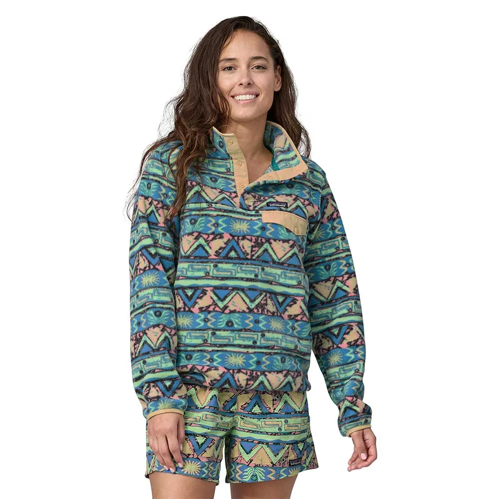 Women's Lightweight Synch Snap-T Pullover - High Hopes Geo: Salamander Green