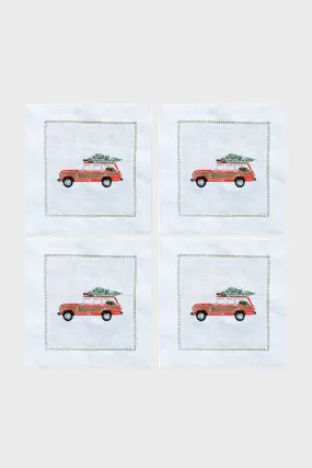 Woody Tree Cocktail Napkins (Set of 4)