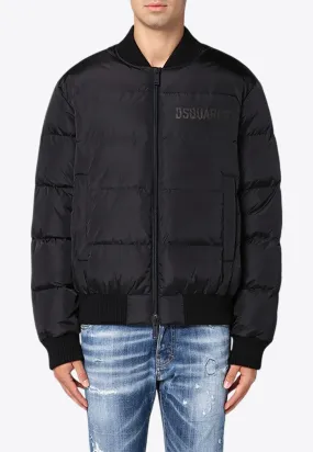 Zip-Up Padded Bomber Jacket